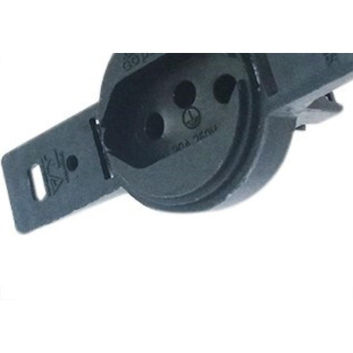 Conjunto Para Condulete Perlex Tomada 2 Polos +Terra 20A Redondo Preto 5515Pr