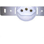 Conjunto Para Condulete Perlex Tomada 2 Polos +Terra 20A Redondo Branco 5515Br