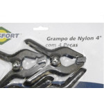 Grampo Rapido Marceneiro Brasfort 4''Nylon 4Pecas 7354