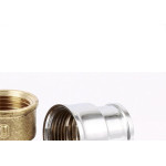 Luva Latao Metais Rei Reducao 3/4X1/2'' Cromada 10156