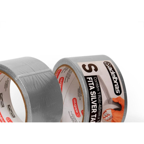 Fita Silver Tape Adelbras 48 X 10M Cinza 