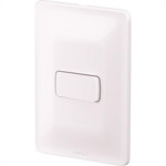 Conjunto Pial Zeffia 4X2 Branco Com Placa(1Simples) 680100