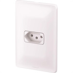 Conjunto Pial Zeffia 4X2 Branco Com Placa(1Tomada 10A) 680110