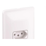Conjunto Pial Zeffia 4X2 Branco Com Placa(1Tomada 10A) 680110