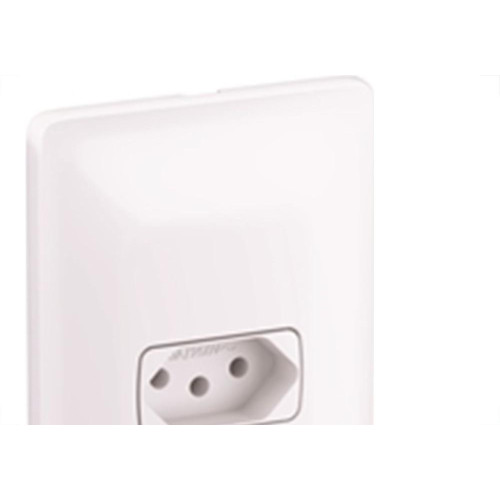 Conjunto Pial Zeffia 4X2 Branco Com Placa(1Tomada 10A) 680110