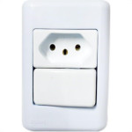 Sistema Perlex Branca (1 Paralelo+Tomada 10A) 3081P/11Br