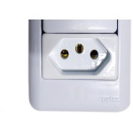 Sistema Perlex Branca (1 Paralelo+Tomada 20A) 3081P/15Br