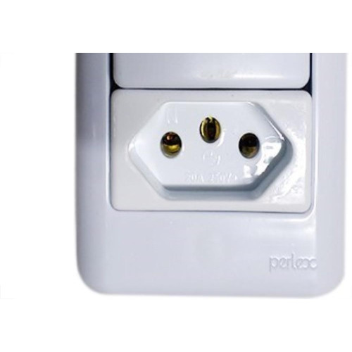 Sistema Perlex Branca (1 Paralelo+Tomada 20A) 3081P/15Br