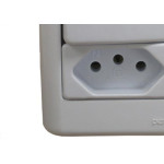 Sistema Perlex Branca (1 Simples+Tomada 10A) 3081/11Br