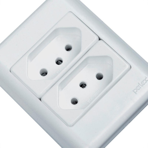 Sistema Perlex Branca (2 Tomadas 10/20A) 3011/15Br