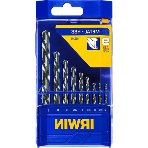 Broca Aco Rapido Irwin 2,0 A 8,0Mm Kit Com 9 Pecas 