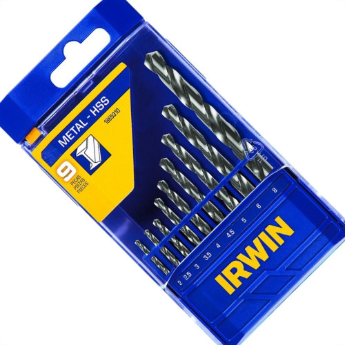 Broca Aco Rapido Irwin 2,0 A 8,0Mm Kit Com 9 Pecas 