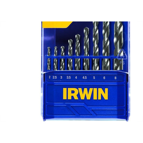 Broca Aco Rapido Irwin 2,0 A 8,0Mm Kit Com 9 Pecas 
