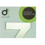 Numero Aluminio Espelhado Apartamento 1 7Cm 5