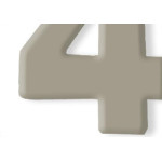 Numero Aluminio Espelhado Apartamento 4 7Cm 8