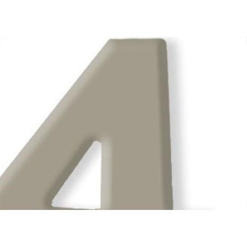 Numero Aluminio Espelhado Apartamento 4 7Cm 8
