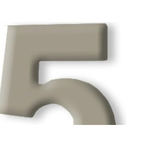 Numero Aluminio Espelhado Apartamento 5 7Cm 9