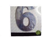 Numero Aluminio Espelhado Apartamento 6 7Cm 10