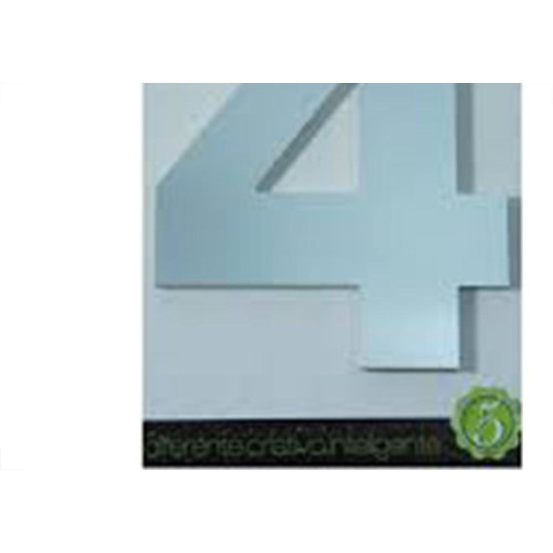 Numero Aluminio Espelhado 4 15Cm 18
