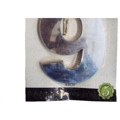 Numero Aluminio Espelhado 9 15Cm 23