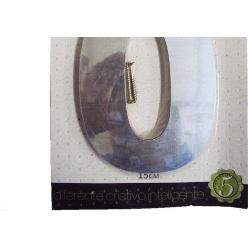 Numero Aluminio Espelhado 0 15Cm 24
