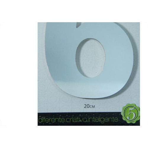 Numero Aluminio Espelhado 6 20Cm 30