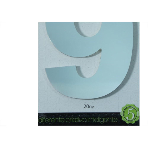 Numero Aluminio Espelhado 9 20Cm 20029