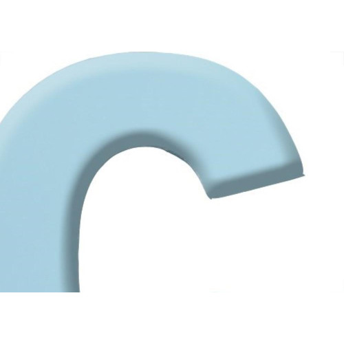 Letra Aluminio Espelhado C 9,5Cm 57