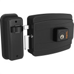 Fechadura Eletrica Stam 12V Preta Abre Para Fora 35331