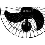 Ventilador Parede Ventisol 50Cm Preto Bivolt 200W 538