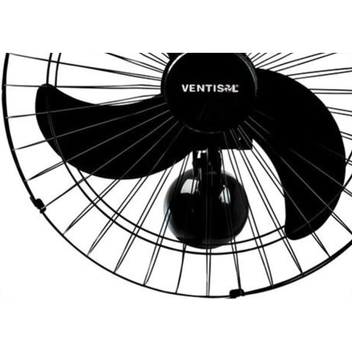 Ventilador Parede Ventisol 50Cm Preto Bivolt 200W 538