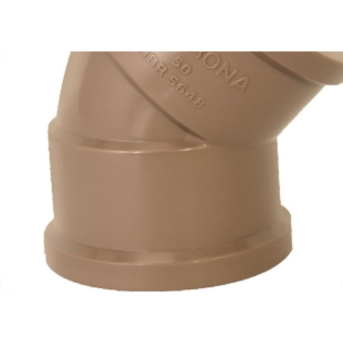 Cotovelo Marrom Krona Liso Liso 75Mm X 45 421 - Kit C/5 