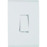 Conjunto Tramontina Liz 4X2 Branco Com Placa (1 Bipolar) 