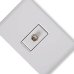 Conjunto Tramontina Liz 4X2 Branco Com Placa (1 Tomada Tv) 