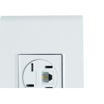Conjunto Tramontina Liz 4X2 Branco Com Placa (1 Tomada Fone+Rj11) 