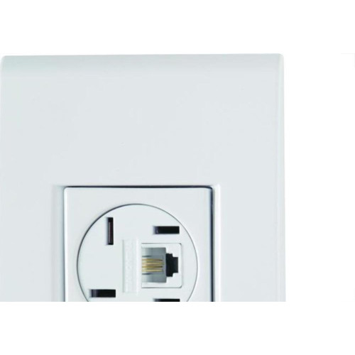Conjunto Tramontina Liz 4X2 Branco Com Placa (1 Tomada Fone+Rj11) 