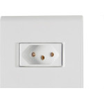 Conjunto Tramontina Liz 4X2 Branco Com Placa (2 Tomadas 10A) 
