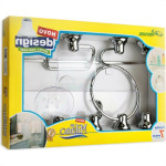 Acessorio Wc Milano Cromado Cristal 7 Pecas M1303-05010