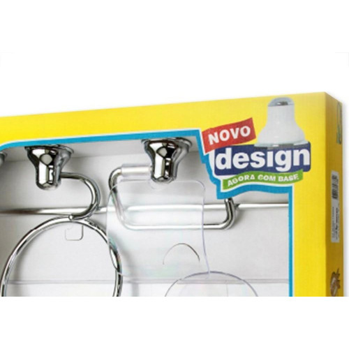 Acessorio Wc Milano Cromado Cristal 7 Pecas M1303-05010