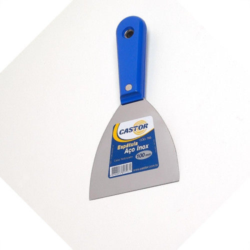 Espatula Parede Castor Inox Cabo Plastico 100Mm 793