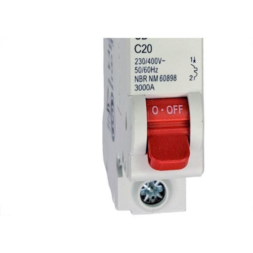 Disjuntor Steck Din Unipolar 20A Sd61 C Sdd61C20