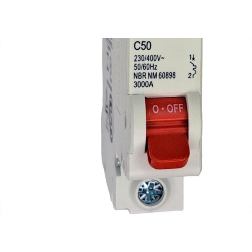 Kit C/3 - Disjuntor Steck Din Unipolar 50A Sd61 C Sdd61C50
