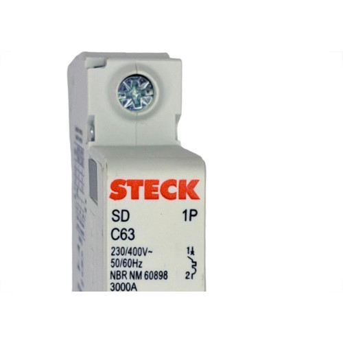 Disjuntor Steck Din Unipolar 63A Sd61 C Sdd61C63