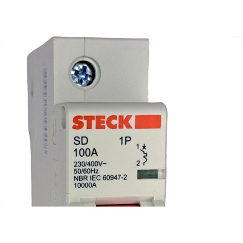 Kit C/3 - Disjuntor Steck Din Unipolar100A Sd1 C Sdd1C100