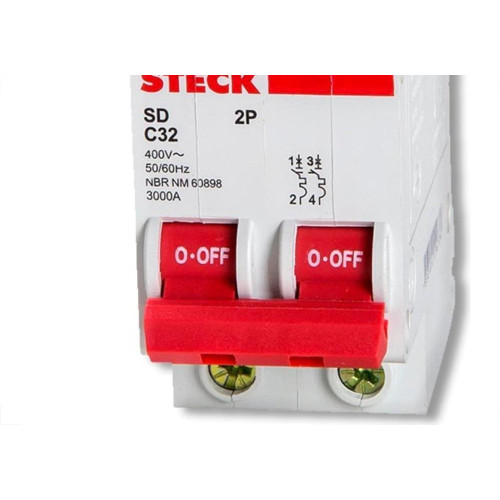 Disjuntor Steck Din Bipolar 16A Sd62 C Sdd62C16