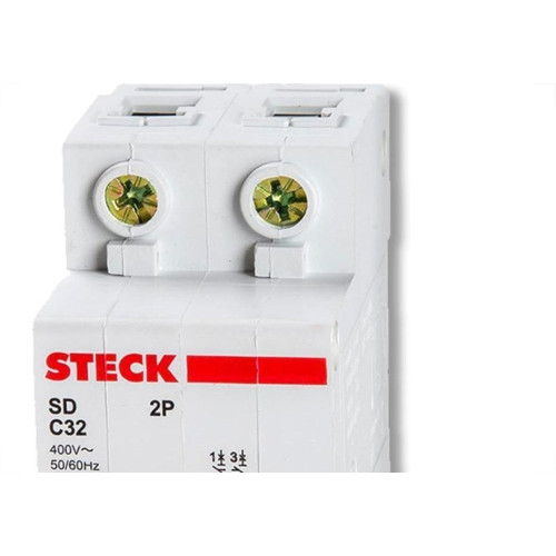 Disjuntor Steck Din Bipolar 16A Sd62 C Sdd62C16