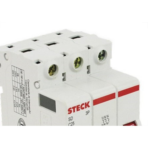 Kit C/2 - Disjuntor Steck Din Tripolar 50A Sd63 C Sdd63C50