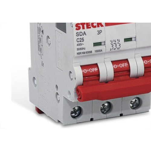 Disjuntor Steck Din Tripolar100A Sd3 C Sdd3C100
