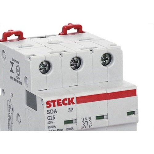 Disjuntor Steck Din Tripolar100A Sd3 C Sdd3C100