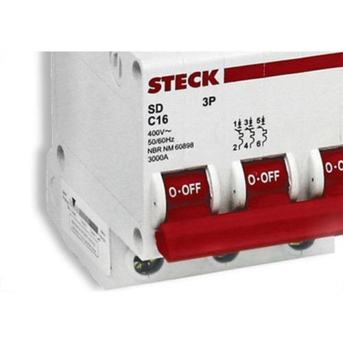 Disjuntor Steck Din Tripolar125A Sd3 C Sdd3C125